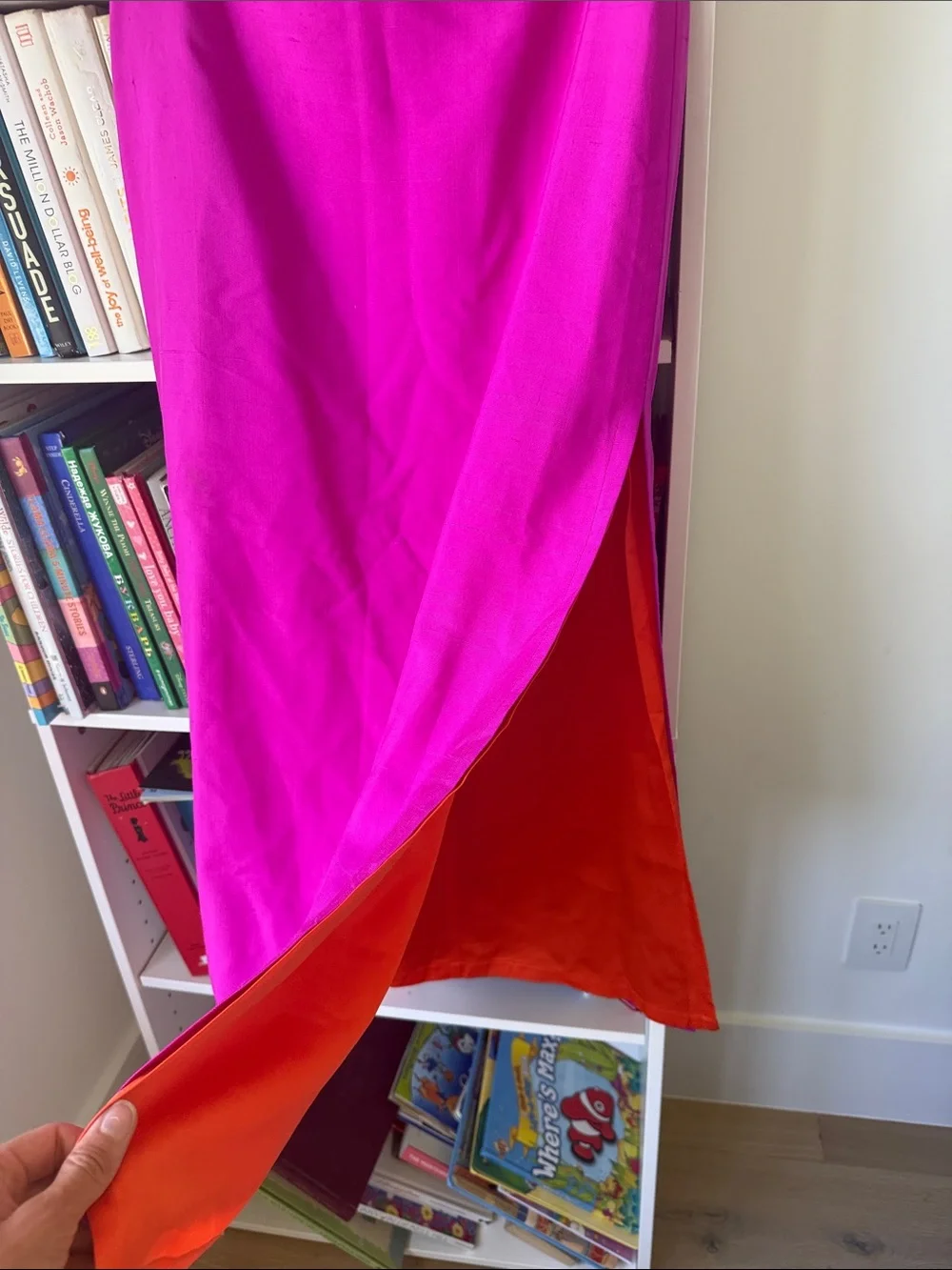 Vintage Cache rare 100% silk double color maxi skirt